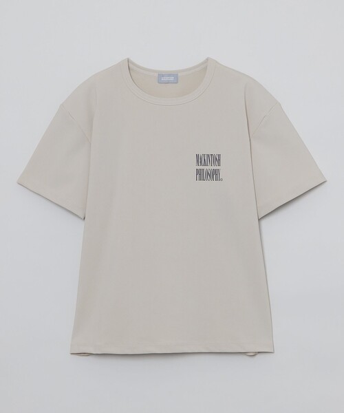 MACKINTOSH PHILOSOPHY(マッキントッシュ フィロソフィー)の「【GREY LABEL】SHARP LOGO フロスティストレッチT(Tシャツ/カットソー・レディース・グレー系その他/ブラック/ホワイト・2/7/6)」の3枚目の写真