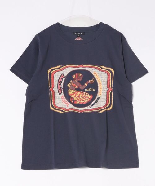 チャイハネ(チャイハネ)の「【チャイハネ】マッチ香プリントTシャツM(Tシャツ/カットソー・メンズ・ブラック/カーキ/ネイビー/ブラウン/グリーン/レッド/オフホワイト・M)」の6枚目の写真