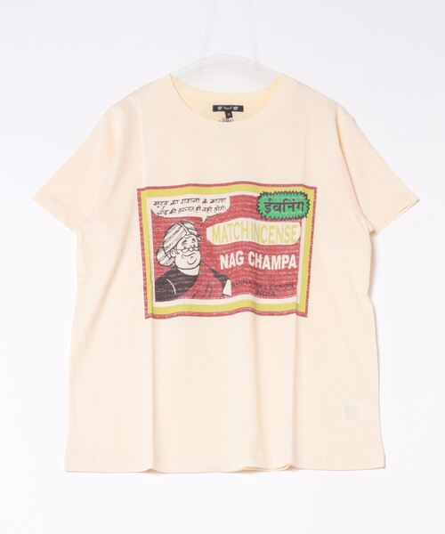 チャイハネ(チャイハネ)の「【チャイハネ】マッチ香プリントTシャツM(Tシャツ/カットソー・メンズ・ブラック/カーキ/ネイビー/ブラウン/グリーン/レッド/オフホワイト・M)」の1枚目の写真