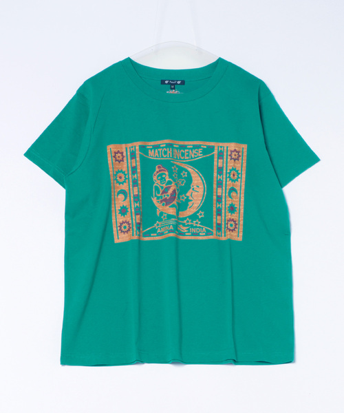 チャイハネ(チャイハネ)の「【チャイハネ】マッチ香プリントTシャツM(Tシャツ/カットソー・メンズ・ブラック/カーキ/ネイビー/ブラウン/グリーン/レッド/オフホワイト・M)」の5枚目の写真