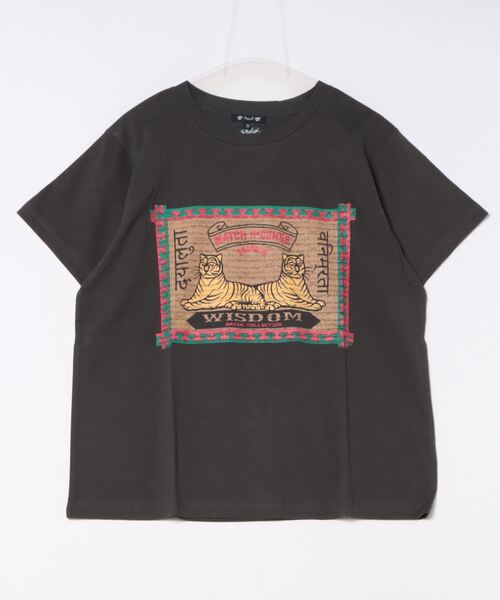 チャイハネ(チャイハネ)の「【チャイハネ】マッチ香プリントTシャツM(Tシャツ/カットソー・メンズ・ブラック/カーキ/ネイビー/ブラウン/グリーン/レッド/オフホワイト・M)」の2枚目の写真