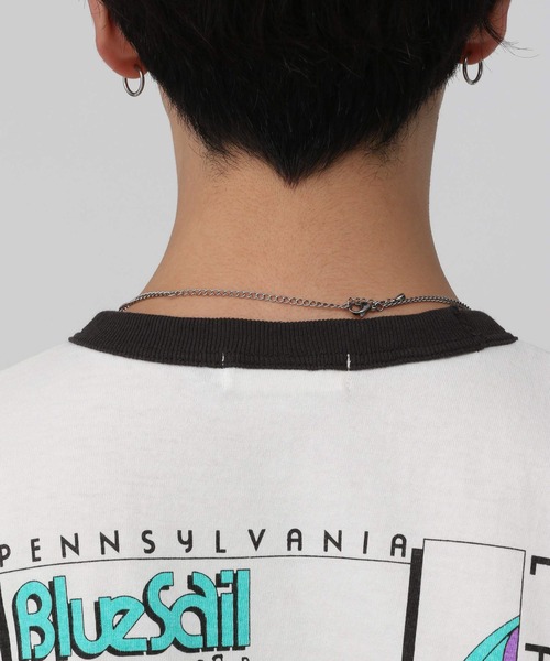 RAGEBLUE（レイジブルー）の「レトロプリント/リンガーTシャツ（Tシャツ/カットソー・メンズ・ホワイト系その他3/ホワイト・MEDIUM/LARGE）」の15枚目の写真