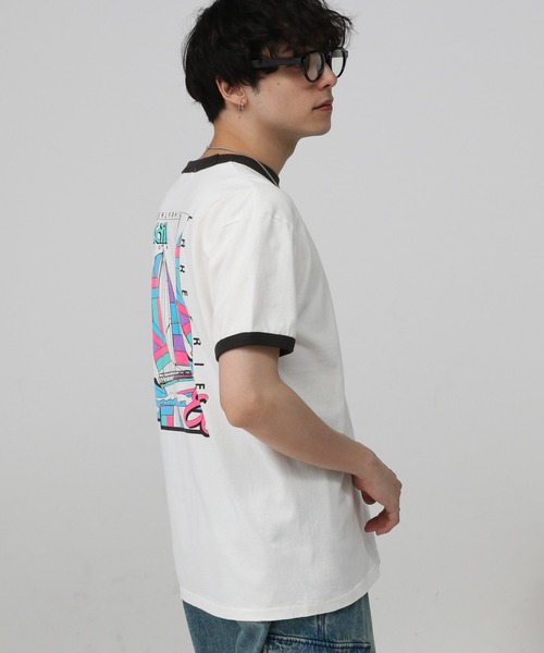 RAGEBLUE（レイジブルー）の「レトロプリント/リンガーTシャツ（Tシャツ/カットソー・メンズ・ホワイト系その他3/ホワイト・MEDIUM/LARGE）」の6枚目の写真