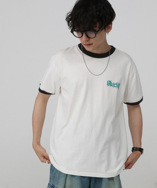 RAGEBLUE（レイジブルー）の「レトロプリント/リンガーTシャツ（Tシャツ/カットソー・メンズ・ホワイト系その他3/ホワイト・MEDIUM/LARGE）」の19枚目の写真