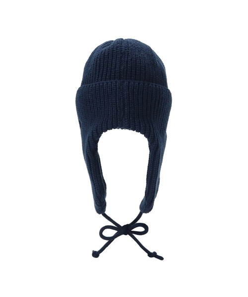 NEW ERA(ニューエラ)の「ニューエラ ニット帽トラッパー 保温 防寒(ニットキャップ/ビーニー・メンズ・ブラック/ホワイト/ネイビー/ライトグレー・FREE)」の8枚目の写真