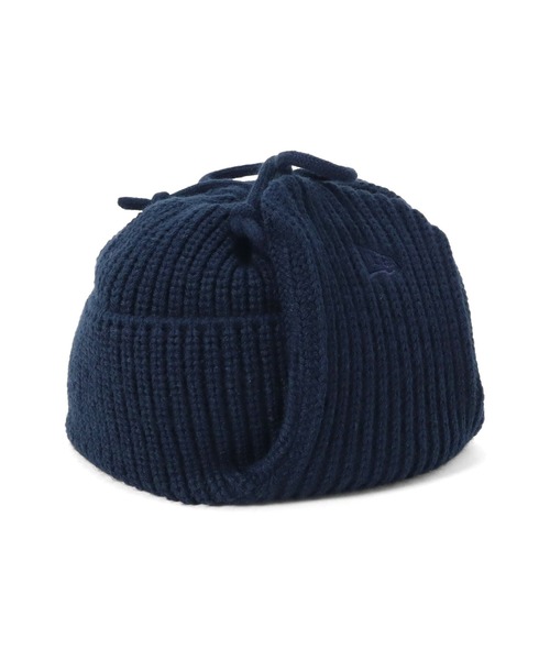 NEW ERA(ニューエラ)の「ニューエラ ニット帽トラッパー 保温 防寒(ニットキャップ/ビーニー・メンズ・ブラック/ホワイト/ネイビー/ライトグレー・FREE)」の10枚目の写真