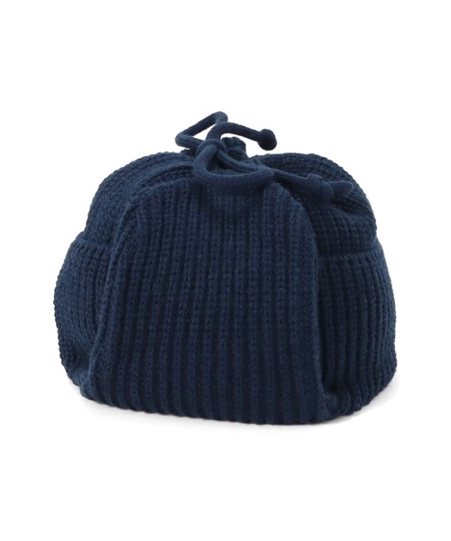 NEW ERA(ニューエラ)の「ニューエラ ニット帽トラッパー 保温 防寒(ニットキャップ/ビーニー・メンズ・ブラック/ホワイト/ネイビー/ライトグレー・FREE)」の11枚目の写真