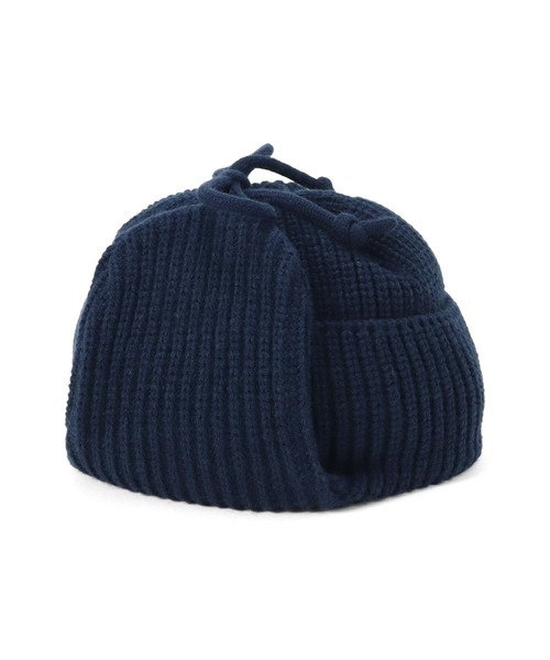 NEW ERA(ニューエラ)の「ニューエラ ニット帽トラッパー 保温 防寒(ニットキャップ/ビーニー・メンズ・ブラック/ホワイト/ネイビー/ライトグレー・FREE)」の12枚目の写真