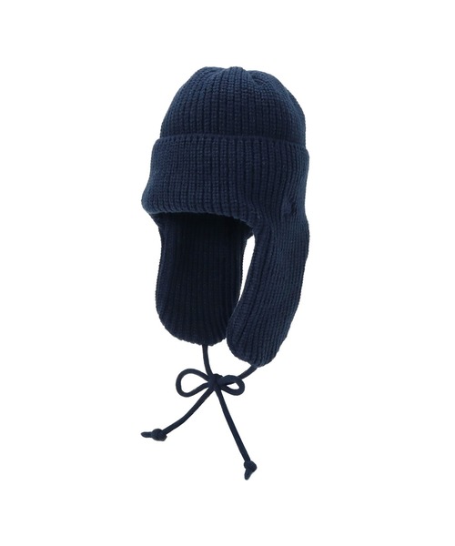 NEW ERA(ニューエラ)の「ニューエラ ニット帽トラッパー 保温 防寒(ニットキャップ/ビーニー・メンズ・ブラック/ホワイト/ネイビー/ライトグレー・FREE)」の7枚目の写真