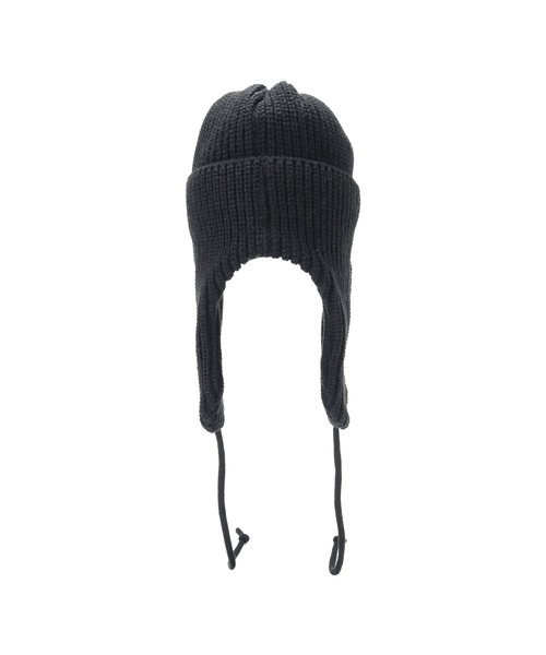 NEW ERA(ニューエラ)の「ニューエラ ニット帽トラッパー 保温 防寒(ニットキャップ/ビーニー・メンズ・ブラック/ホワイト/ネイビー/ライトグレー・FREE)」の6枚目の写真