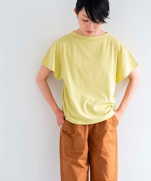 HAU(ハウ)の「スリーブトップス daily 2(Tシャツ/カットソー・レディース・ブラック/ホワイト/ブルー/イエロー系/ラベンダー/チャコールグレー・MEDIUM)」の15枚目の写真