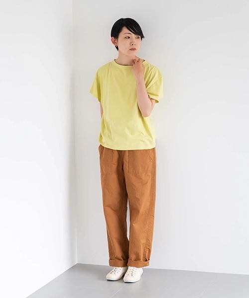 HAU(ハウ)の「スリーブトップス daily 2(Tシャツ/カットソー・レディース・ブラック/ホワイト/ブルー/イエロー系/ラベンダー/チャコールグレー・MEDIUM)」の14枚目の写真