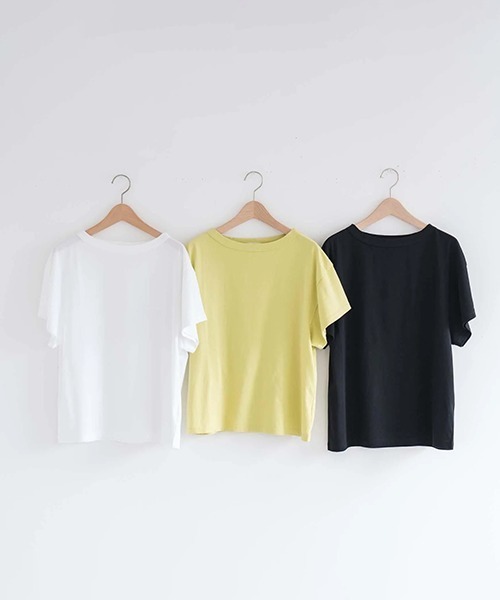 HAU(ハウ)の「スリーブトップス daily 2(Tシャツ/カットソー・レディース・ブラック/ホワイト/ブルー/イエロー系/ラベンダー/チャコールグレー・MEDIUM)」の13枚目の写真