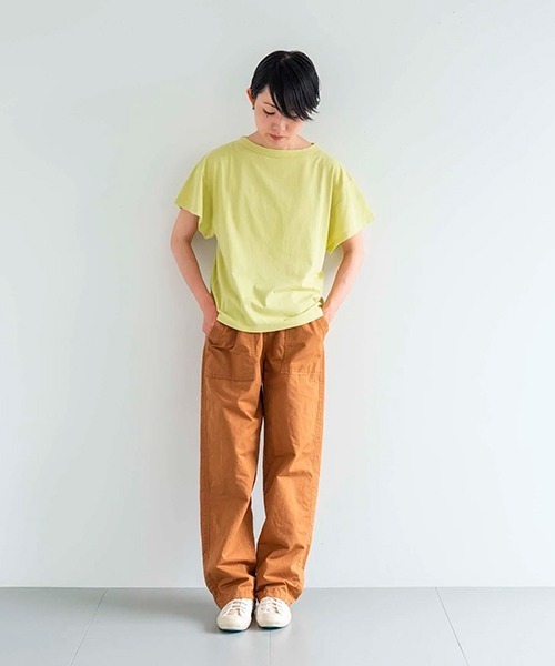 HAU(ハウ)の「スリーブトップス daily 2(Tシャツ/カットソー・レディース・ブラック/ホワイト/ブルー/イエロー系/ラベンダー/チャコールグレー・MEDIUM)」の12枚目の写真