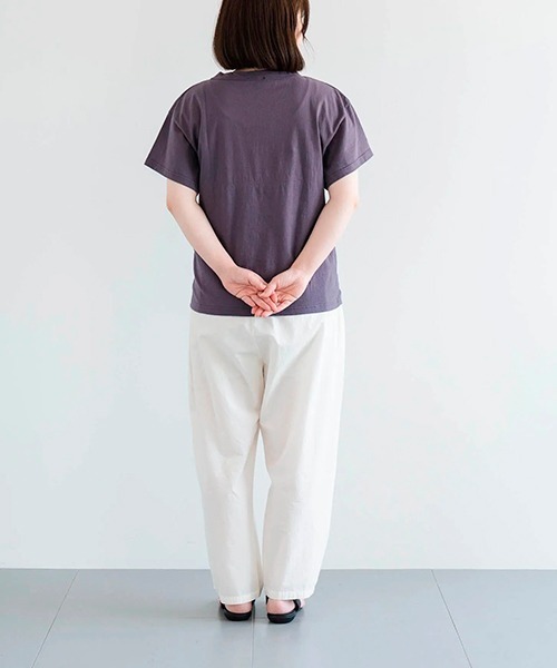 HAU(ハウ)の「スリーブトップス daily 2(Tシャツ/カットソー・レディース・ブラック/ホワイト/ブルー/イエロー系/ラベンダー/チャコールグレー・MEDIUM)」の19枚目の写真