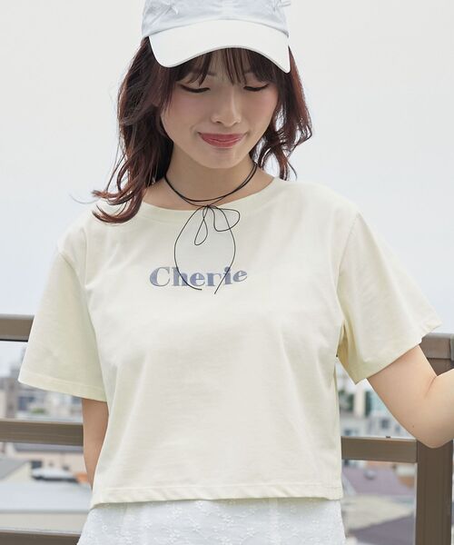MAJESTIC LEGON(マジェスティックレゴン)の「エンブロイダリーロゴクロップドT(Tシャツ/カットソー・レディース・イエロー/ピンク系その他2/ブラック系その他/ピンク/ブラック・MEDIUM)」の12枚目の写真