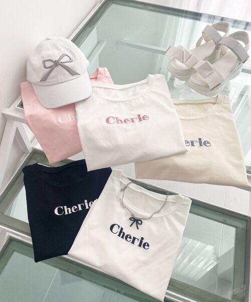 MAJESTIC LEGON(マジェスティックレゴン)の「エンブロイダリーロゴクロップドT(Tシャツ/カットソー・レディース・イエロー/ピンク系その他2/ブラック系その他/ピンク/ブラック・MEDIUM)」の16枚目の写真