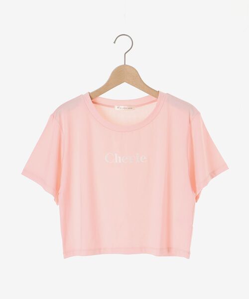 MAJESTIC LEGON(マジェスティックレゴン)の「エンブロイダリーロゴクロップドT(Tシャツ/カットソー・レディース・イエロー/ピンク系その他2/ブラック系その他/ピンク/ブラック・MEDIUM)」の22枚目の写真