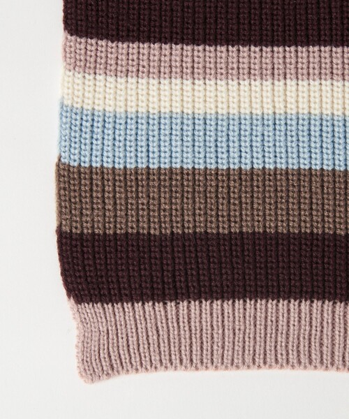 BEAUTY&YOUTH UNITED ARROWS（ビューティーアンドユースユナイテッドアローズ）の「リブニット マルチボーダー マフラー（ストール/ショール・レディース・ライトブルー/ケリー・FREE）」の7枚目の写真