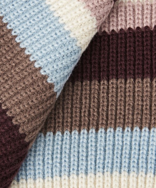 BEAUTY&YOUTH UNITED ARROWS（ビューティーアンドユースユナイテッドアローズ）の「リブニット マルチボーダー マフラー（ストール/ショール・レディース・ライトブルー/ケリー・FREE）」の8枚目の写真