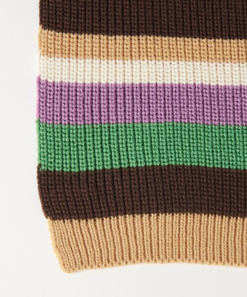 BEAUTY&YOUTH UNITED ARROWS（ビューティーアンドユースユナイテッドアローズ）の「リブニット マルチボーダー マフラー（ストール/ショール・レディース・ライトブルー/ケリー・FREE）」の10枚目の写真