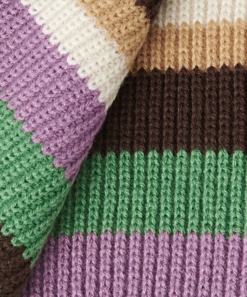 BEAUTY&YOUTH UNITED ARROWS（ビューティーアンドユースユナイテッドアローズ）の「リブニット マルチボーダー マフラー（ストール/ショール・レディース・ライトブルー/ケリー・FREE）」の11枚目の写真