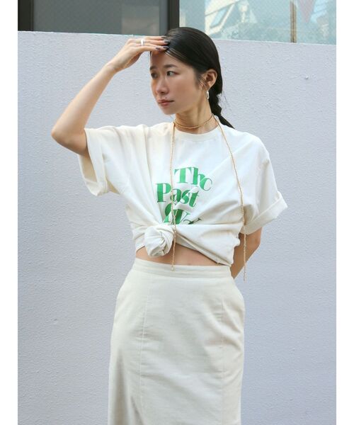 Ungrid（アングリッド）の「ヴィンテージウォッシュロゴビッグTee（Tシャツ/カットソー・レディース・ネイビー/ブルー/オレンジ/グリーン/アイボリー・FREE）」の20枚目の写真