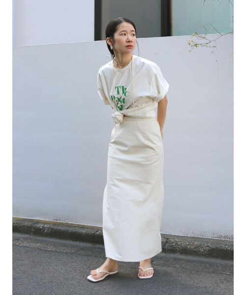 Ungrid（アングリッド）の「ヴィンテージウォッシュロゴビッグTee（Tシャツ/カットソー・レディース・ネイビー/ブルー/オレンジ/グリーン/アイボリー・FREE）」の22枚目の写真