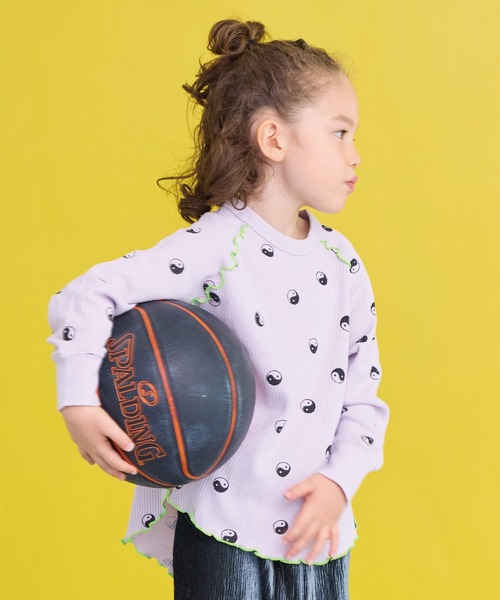 HOGAN RANCH WEAR（ホーガンランチウエア）の「ワッフルメローカットソー（Tシャツ/カットソー・キッズ・ライトブルー/オフホワイト/ラベンダー/ミント/グリーン/ピンク/ライトグレー・80/90/100/110/120/130/140/150）」の6枚目の写真