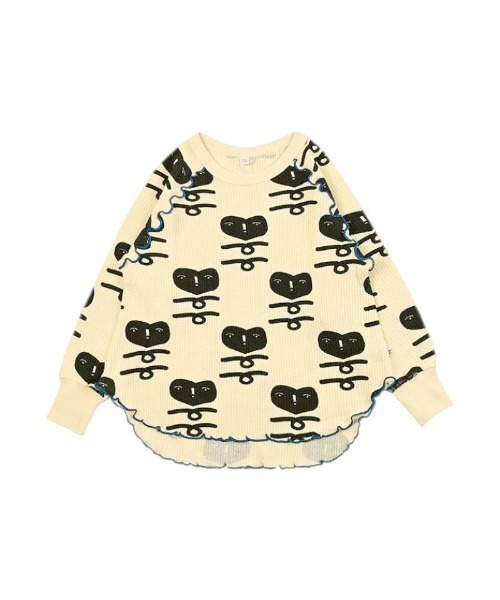 HOGAN RANCH WEAR（ホーガンランチウエア）の「ワッフルメローカットソー（Tシャツ/カットソー・キッズ・ライトブルー/オフホワイト/ラベンダー/ミント/グリーン/ピンク/ライトグレー・80/90/100/110/120/130/140/150）」の2枚目の写真