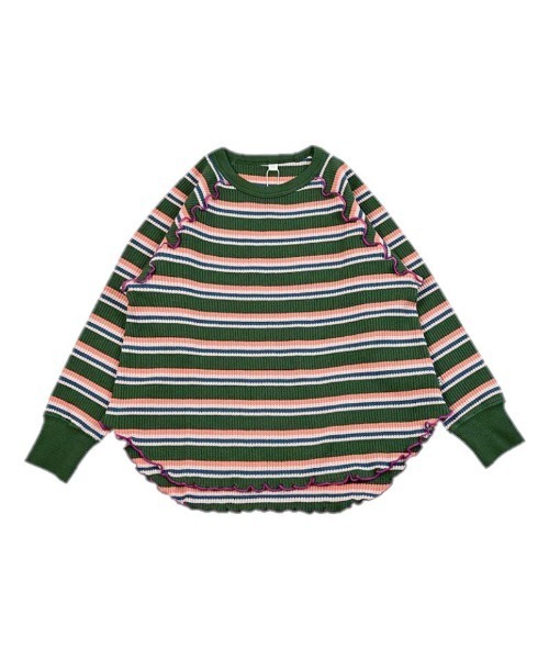 HOGAN RANCH WEAR（ホーガンランチウエア）の「ワッフルメローカットソー（Tシャツ/カットソー・キッズ・ライトブルー/オフホワイト/ラベンダー/ミント/グリーン/ピンク/ライトグレー・80/90/100/110/120/130/140/150）」の3枚目の写真