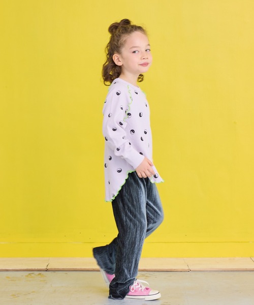 HOGAN RANCH WEAR（ホーガンランチウエア）の「ワッフルメローカットソー（Tシャツ/カットソー・キッズ・ライトブルー/オフホワイト/ラベンダー/ミント/グリーン/ピンク/ライトグレー・80/90/100/110/120/130/140/150）」の12枚目の写真