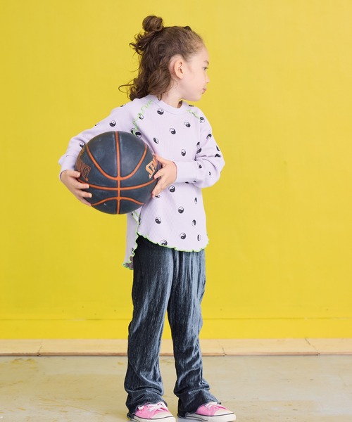 HOGAN RANCH WEAR（ホーガンランチウエア）の「ワッフルメローカットソー（Tシャツ/カットソー・キッズ・ライトブルー/オフホワイト/ラベンダー/ミント/グリーン/ピンク/ライトグレー・80/90/100/110/120/130/140/150）」の14枚目の写真