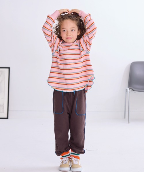 HOGAN RANCH WEAR（ホーガンランチウエア）の「ワッフルメローカットソー（Tシャツ/カットソー・キッズ・ライトブルー/オフホワイト/ラベンダー/ミント/グリーン/ピンク/ライトグレー・80/90/100/110/120/130/140/150）」の15枚目の写真