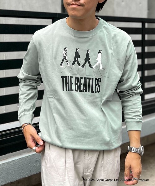 GOOD ROCK SPEED(グッドロックスピード)の「【Good Rock Speed】THE BEATLES abbey road ロンT バンドTシャツ(Tシャツ/カットソー・メンズ・ホワイト/ブラック/グリーン系その他・S/M/L)」の3枚目の写真