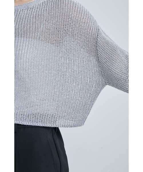 MIESROHE(ミースロエ)の「ミドルゲージ両畦コンフォートニット(ニット/セーター・レディース・シルバー・FREE)」の8枚目の写真