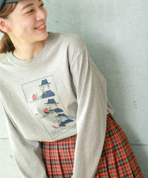 PAR ICI(パーリッシィ)の「Daily Routine ロンT(Tシャツ/カットソー・レディース・ホワイト/グレー・FREE)」の2枚目の写真