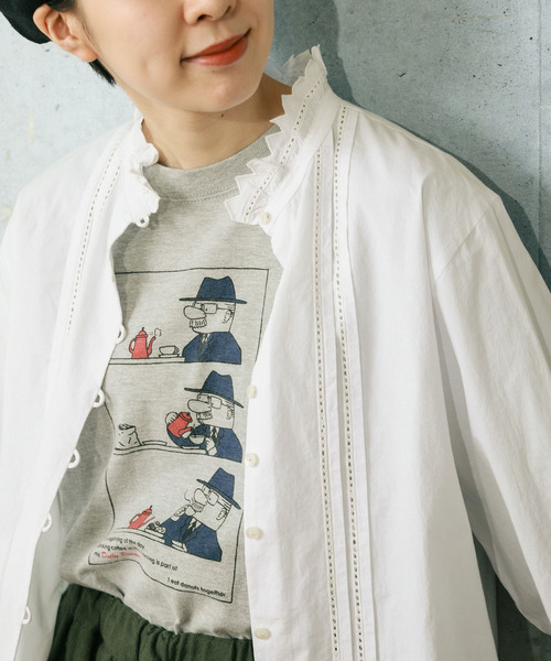 PAR ICI(パーリッシィ)の「Daily Routine ロンT(Tシャツ/カットソー・レディース・ホワイト/グレー・FREE)」の13枚目の写真