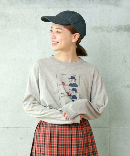 PAR ICI(パーリッシィ)の「Daily Routine ロンT(Tシャツ/カットソー・レディース・ホワイト/グレー・FREE)」の4枚目の写真