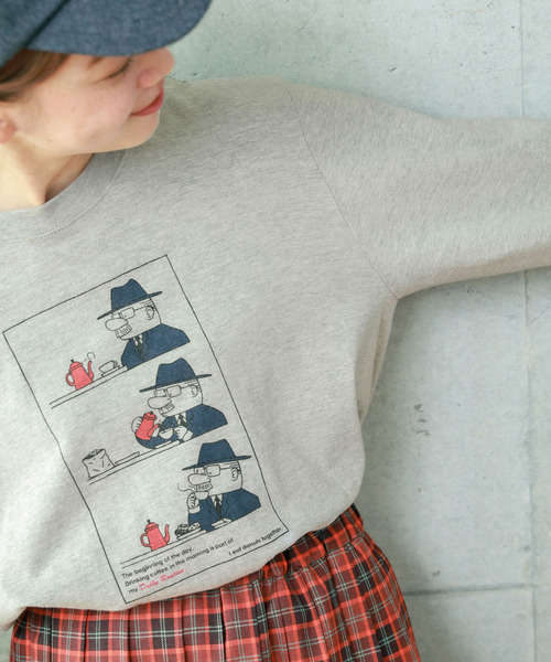 PAR ICI(パーリッシィ)の「Daily Routine ロンT(Tシャツ/カットソー・レディース・ホワイト/グレー・FREE)」の8枚目の写真