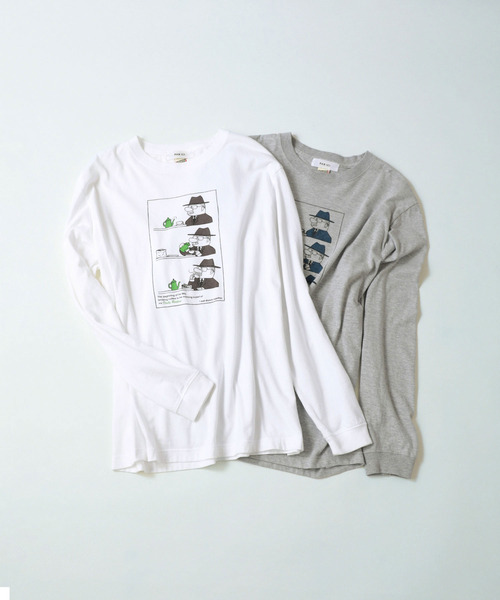 PAR ICI(パーリッシィ)の「Daily Routine ロンT(Tシャツ/カットソー・レディース・ホワイト/グレー・FREE)」の3枚目の写真