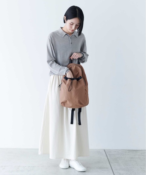 STANDARD SUPPLY(スタンダードサプライ)の「スタンダードサプライ / SIMPLICITY シンプリシティ / GATHER DAYPACK ギャザーデイパック(バックパック/リュック・レディース・ブラック/ダークパープル/モカ/サンドベージュ/チャコールグレー/グレー/ダークネイビー・FREE)」の12枚目の写真