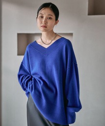 LEPSIM | 7ゲージVネックプルオーバー 133269(ニット/セーター)