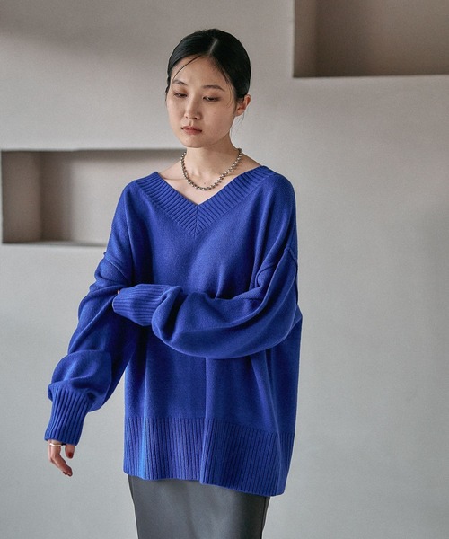 セール】7ゲージVネックプルオーバー 133269（ニット/セーター