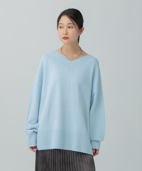 セール】7ゲージVネックプルオーバー 133269（ニット/セーター