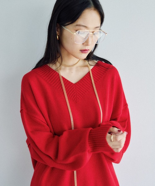 セール】7ゲージVネックプルオーバー 133269（ニット/セーター