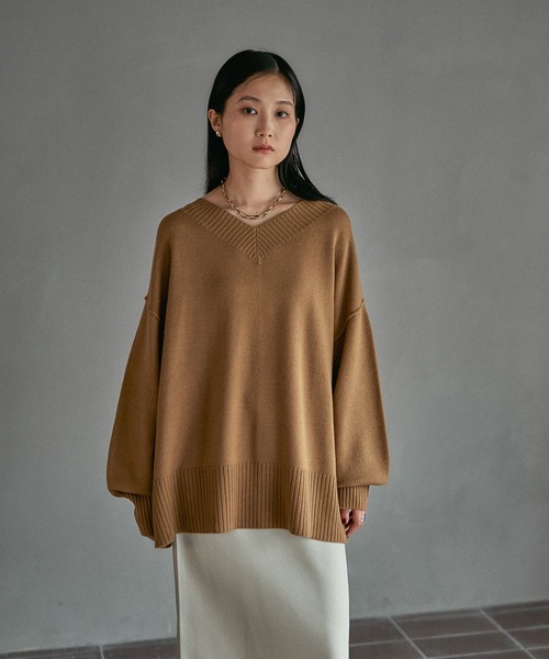 7ゲージVネックプルオーバー 133269（ニット/セーター）｜LEPSIM