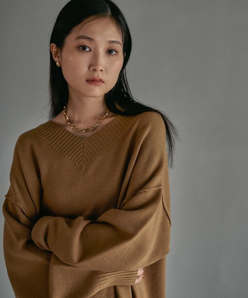 7ゲージVネックプルオーバー 133269（ニット/セーター）｜LEPSIM