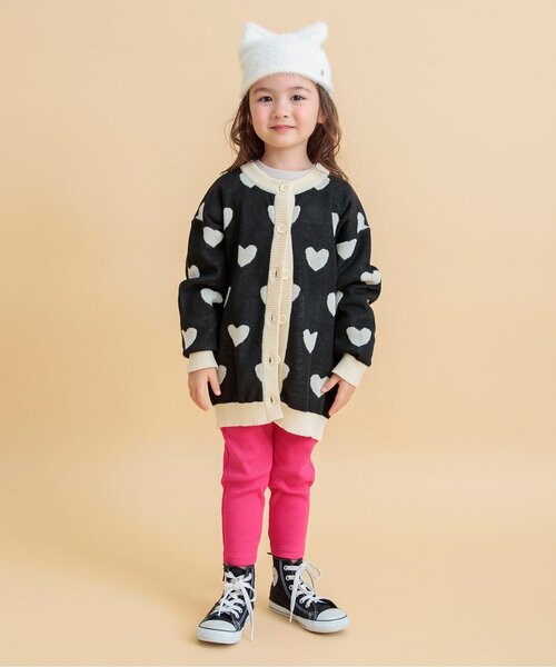 BREEZE（ブリーズ）の「ネコミミニット帽（ニットキャップ/ビーニー・キッズ・オフホワイト/ブラック/ピンク・58/54/50/48）」の4枚目の写真