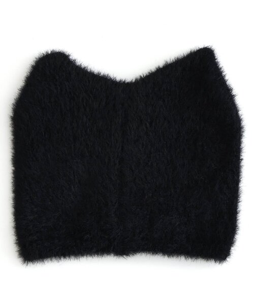 BREEZE（ブリーズ）の「ネコミミニット帽（ニットキャップ/ビーニー・キッズ・オフホワイト/ブラック/ピンク・58/54/50/48）」の6枚目の写真